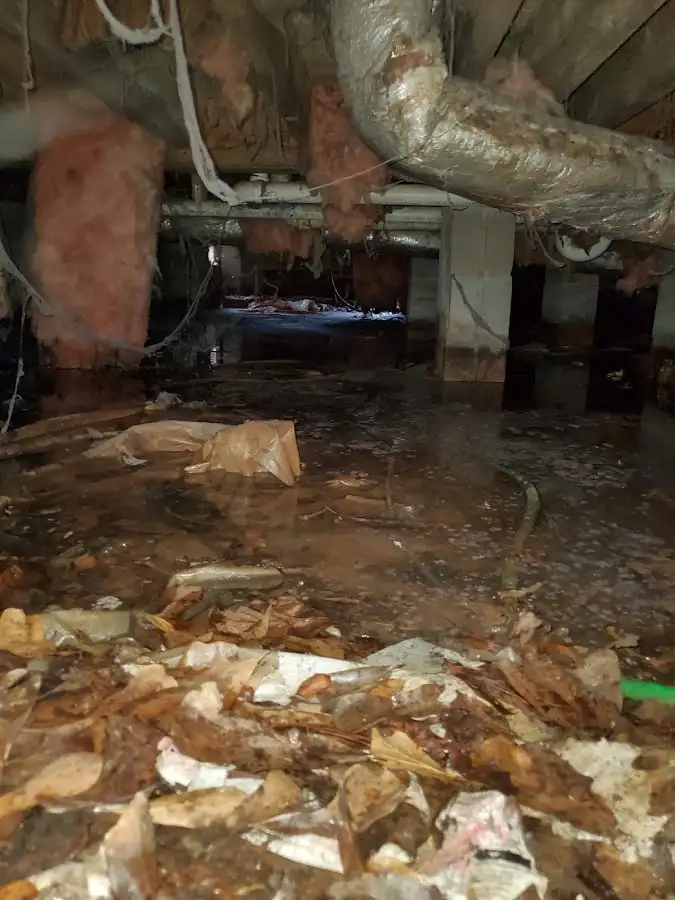 Crawl space flood assessment for Commercial Water Damage Restoration in Lampasas